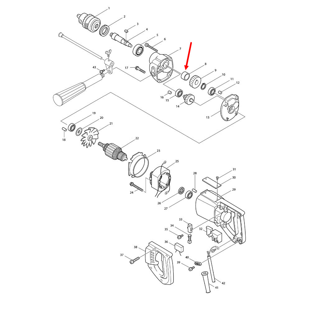 RING 15 สว่านไฟฟ้า Makita 6301 [#8] P.no 257018-4 (แท้) ##