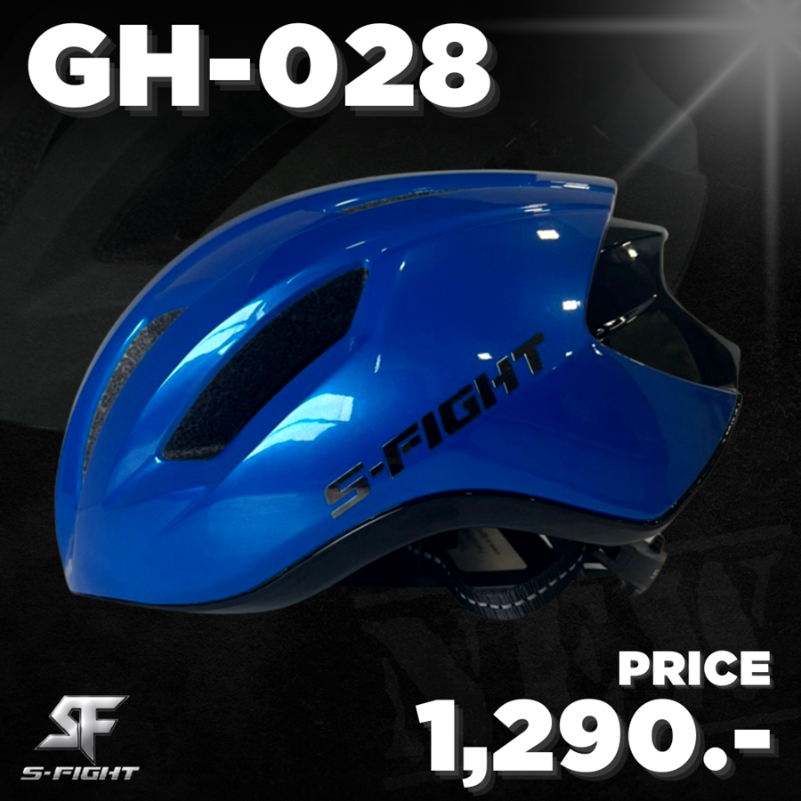 หมวกจักรยาน S-FIGHT รุ่น GH-028 HELMET น้ำหนักเบา เพียง 270 กรัม รอบศีรษ: 58-61cM ตัวล็อคเปลี่ยนใหม่ สายคาดมีแถบสะท้อนแสง สีเมทัลลิค