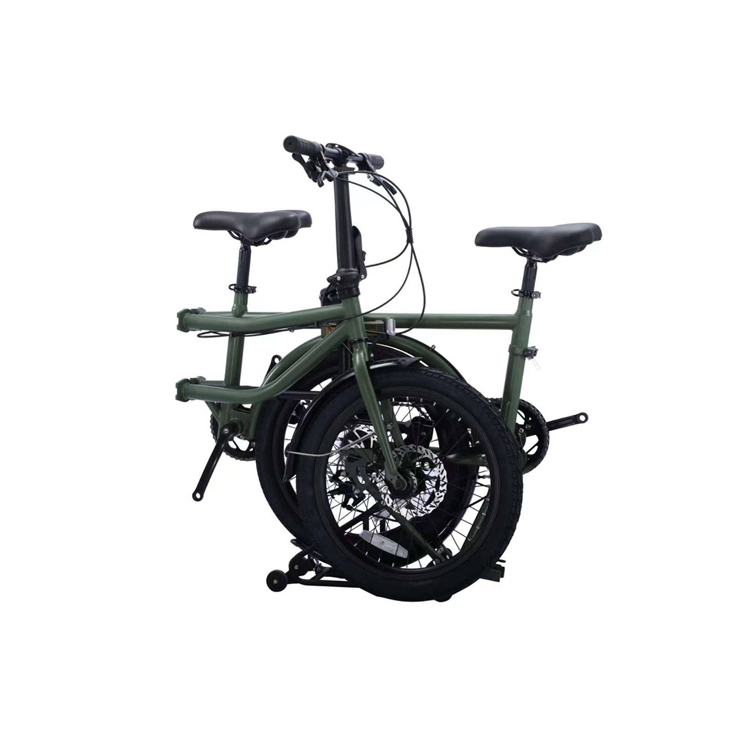 K-POP LG600 จักรยานสองตอน Tandem เกียร์ 8 สปีด พับได้ ลากได้ ล้อ 20นิ้ว เฟรมเหล็ก ปี 2024