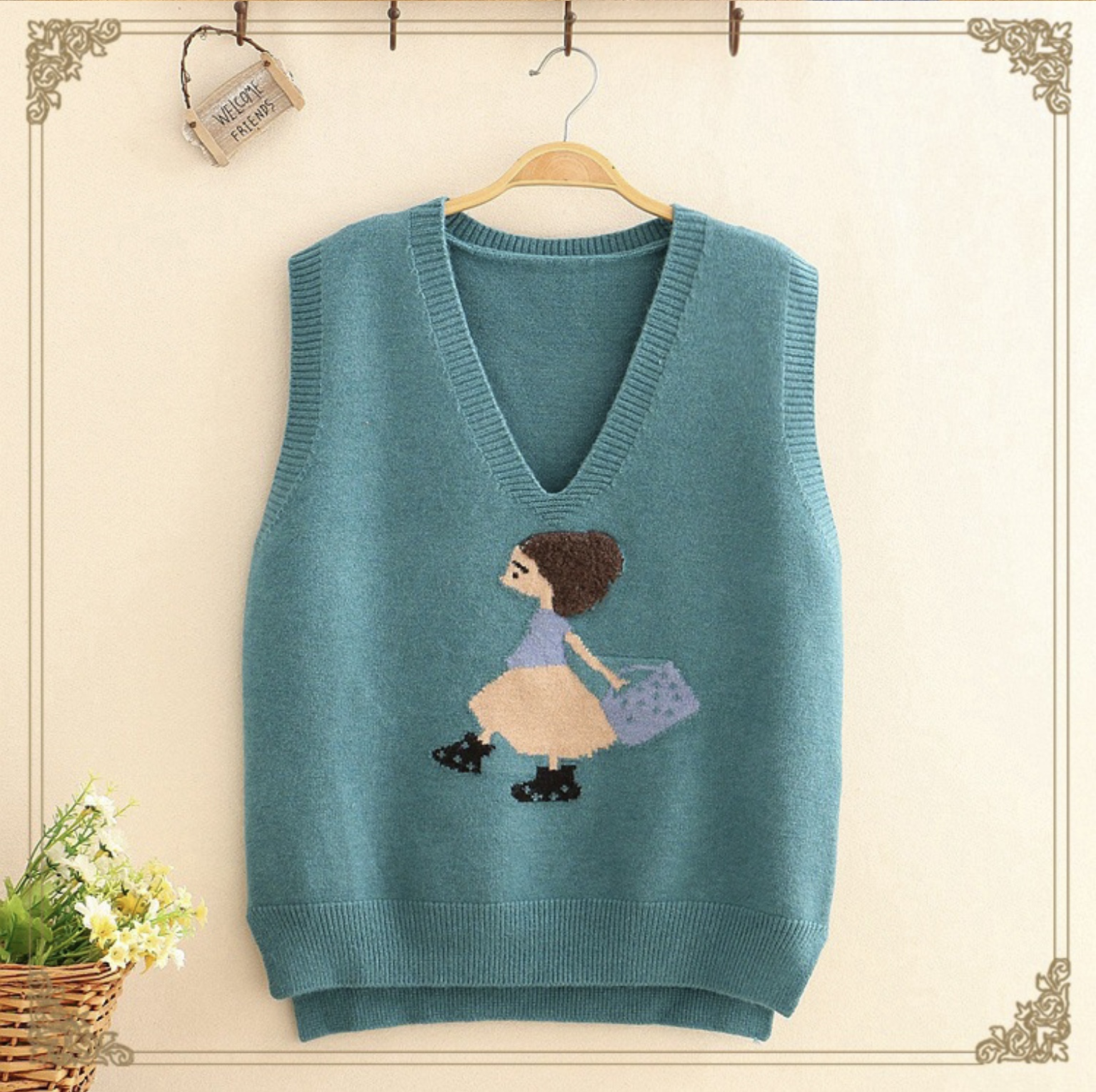 เสื้อกั๊กไหมพรมนุ่ม