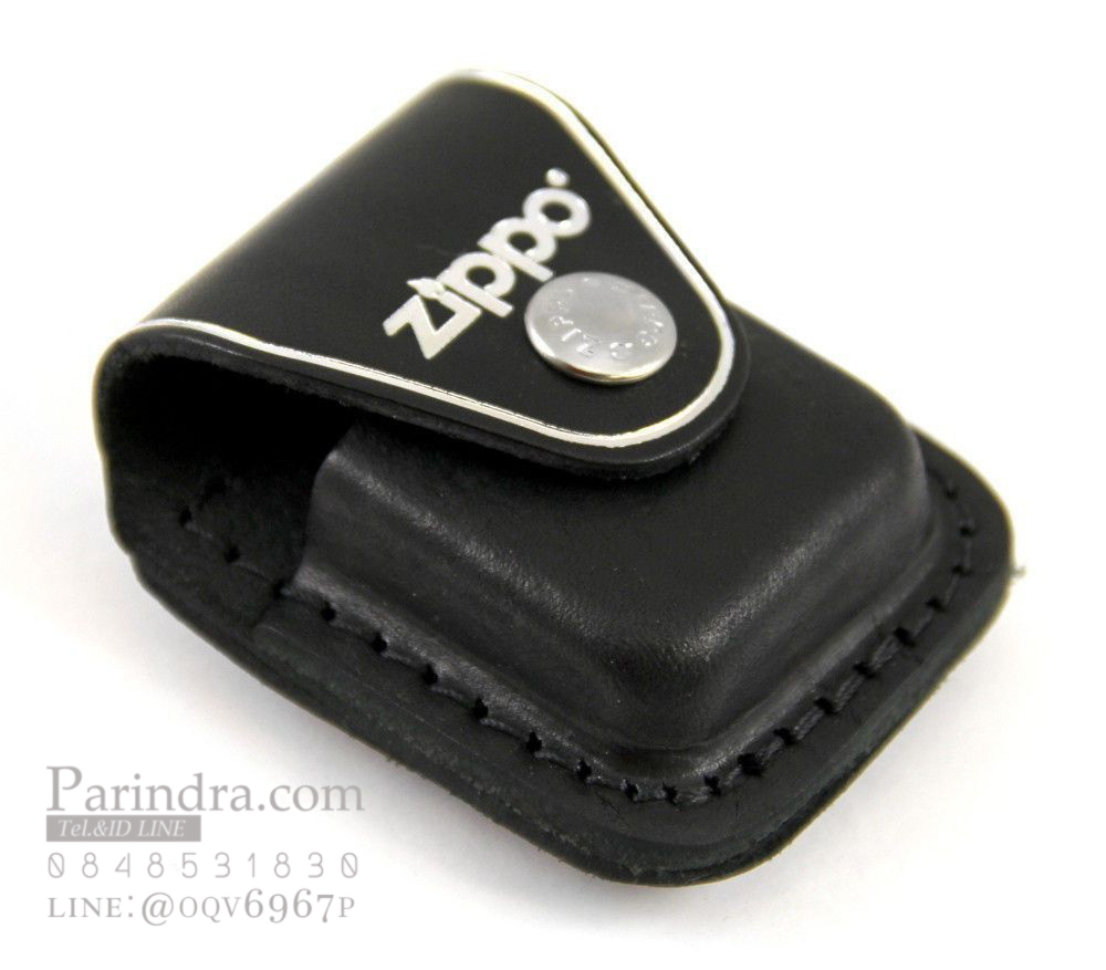 กระเป่าหนังใส่ไฟแช็ค Zippo แท้ - Genuine Zippo LPCB, Black Leather Lighter Pouch with Clip แบบคลิปเหน็บ