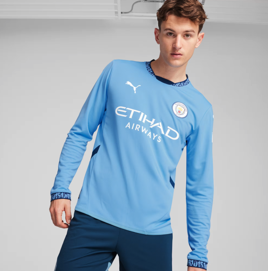 เสื้อแมนเชสเตอร์ ซิตี้ 2024 2025 ทีมเหย้า 24/25 Home Long Sleeve แขนยาวของแท้