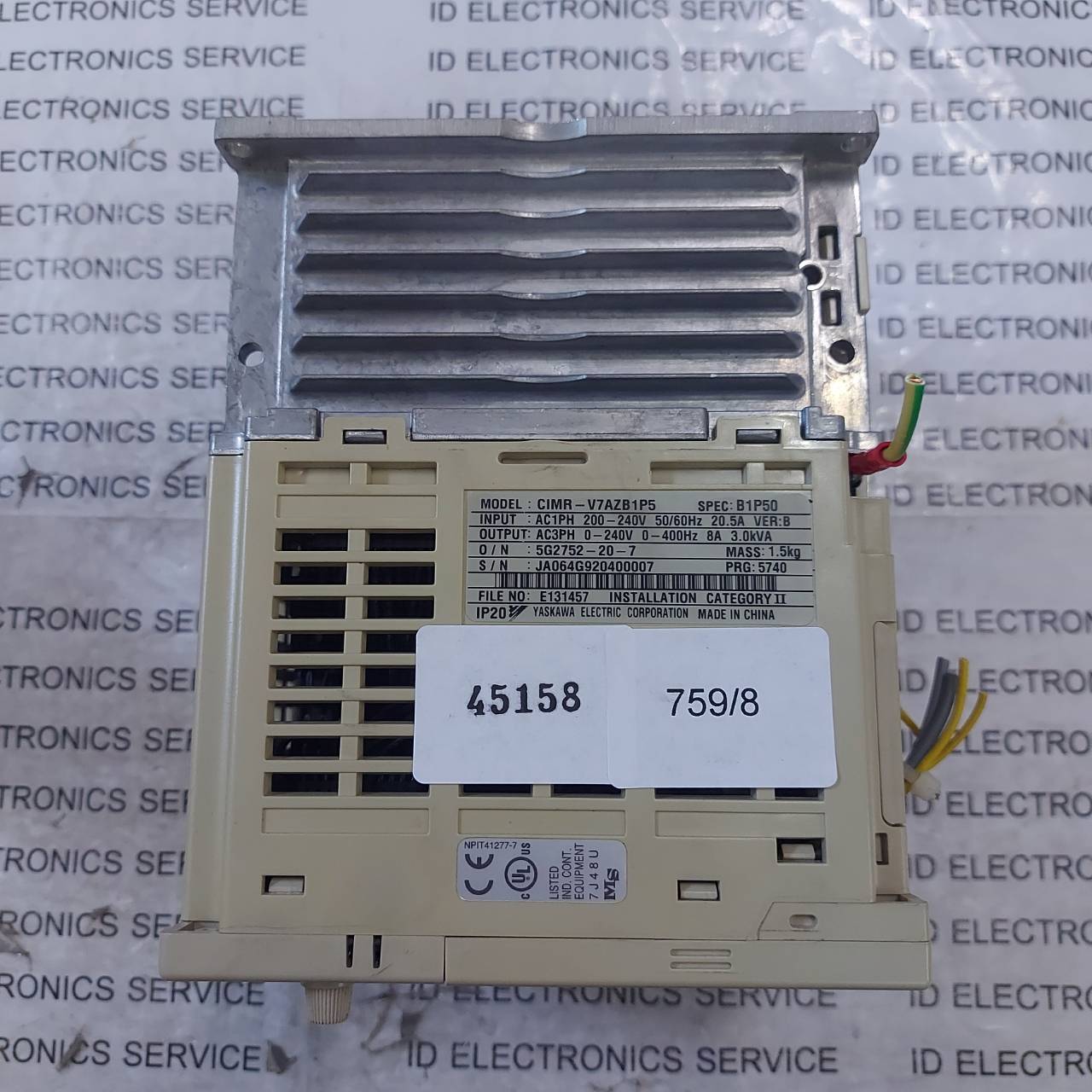 CIMR-V7AZB1P5 INVERTER " YASKAWA "