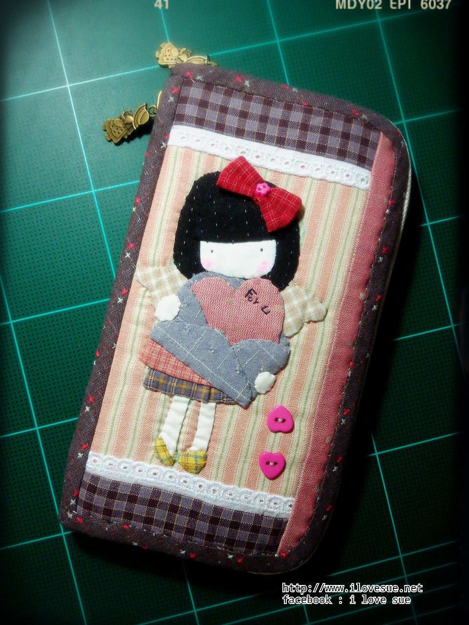 กระเป๋าใบยาว ผ้าทอญี่ปุ่น เทคนิค applique - สั่งทำ