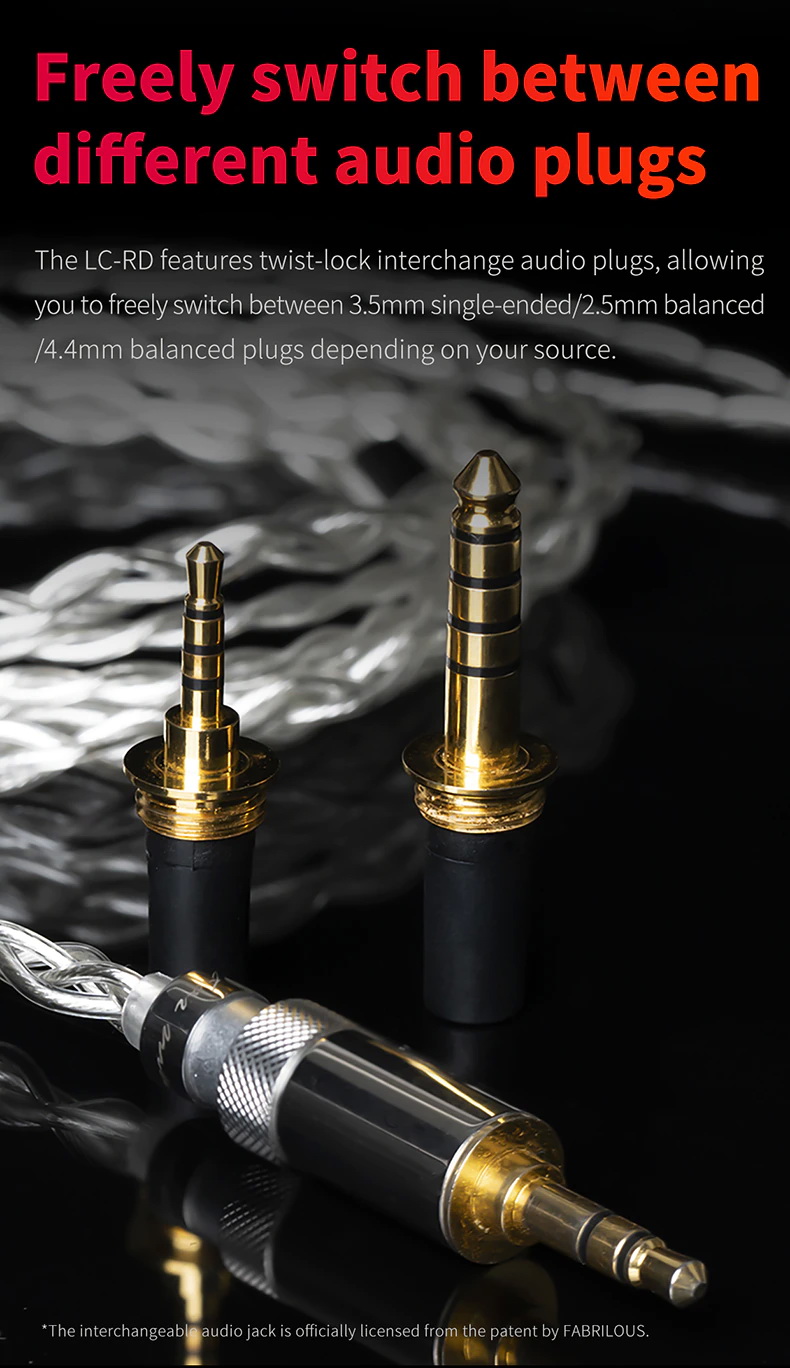 ขาย FiiO LC-RD สายอัพเกรดหูฟังทำจากเงินล้วน Pure Silver ถักแบบ Litz