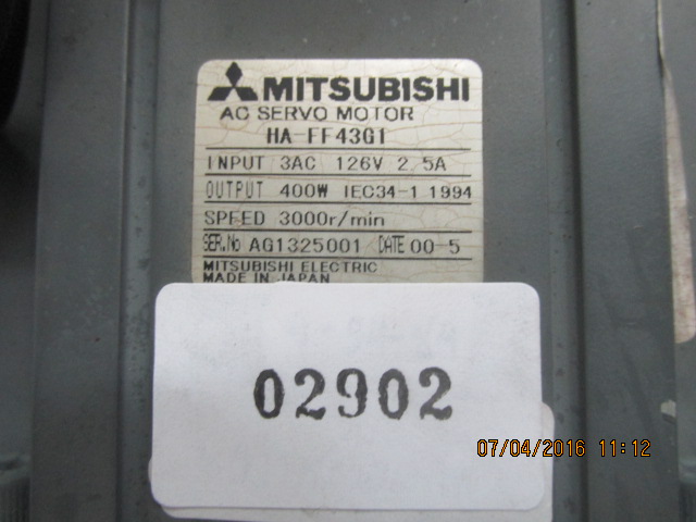 SERVO MOTOR “ MITSUBISHI ” รุ่น HA-FF43G1