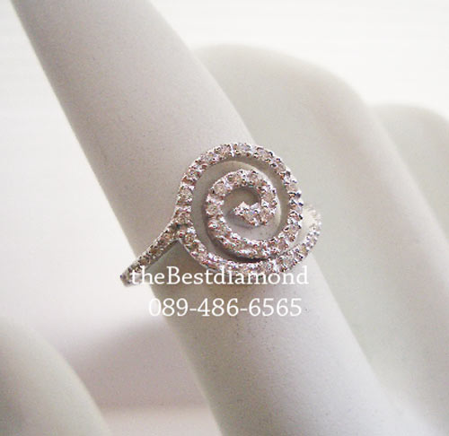 SR008RD+++แหวนขดหอยแบบ2+++แหวนเงินแท้ ดีไซน์สวยหรูคล้ายมงกุฎ แบบร้านจิวเวลลี่ทันสมัย ตามcounter ห้างเลย เหมือนของแท้สุดๆ เล่นไฟวิ๊งๆ รับประกันความสวย