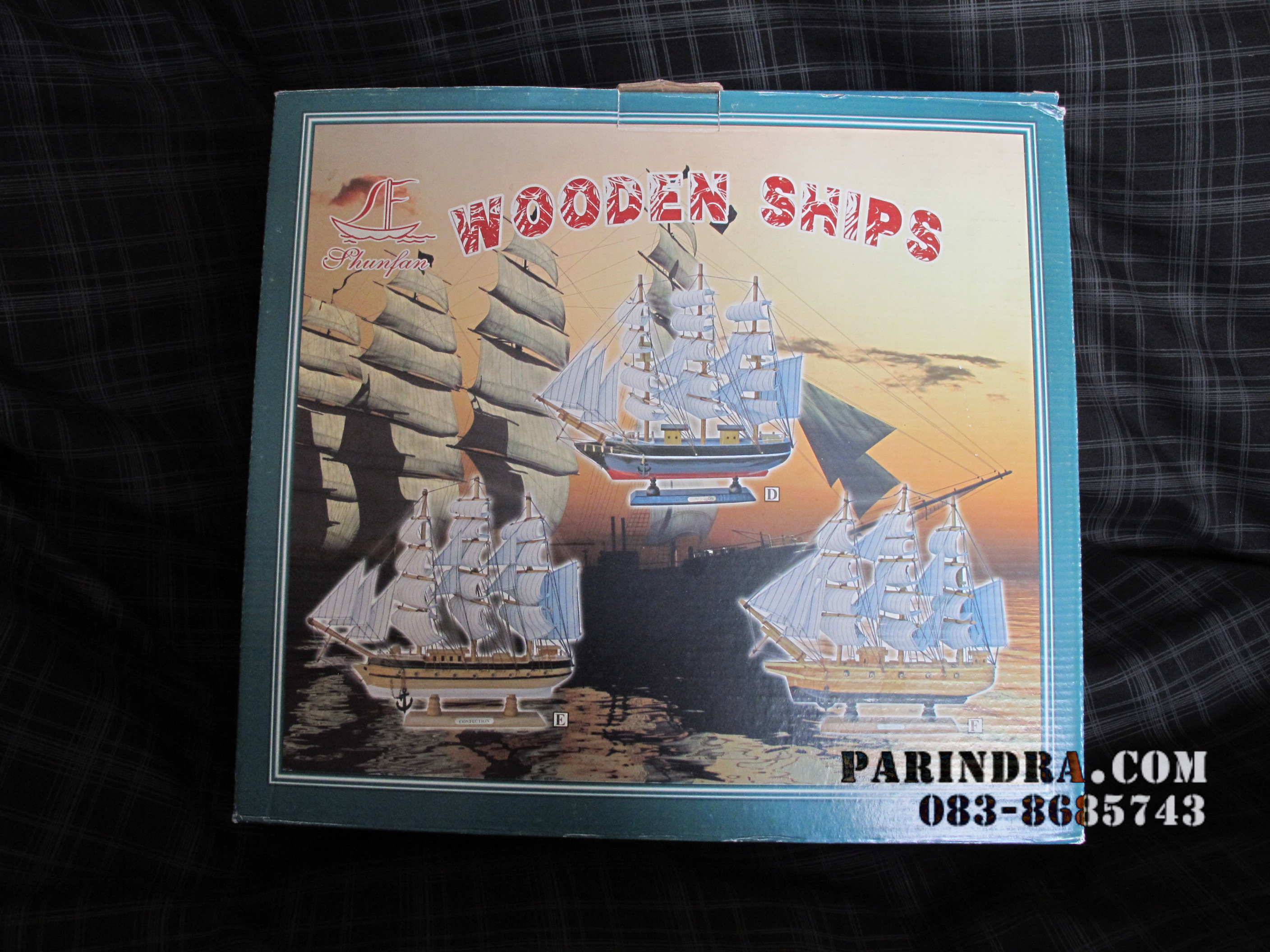 โมเดลเรือสำเภาไม้ สำหรับการตกแต่งบ้านและร้านค้าทั่วไป