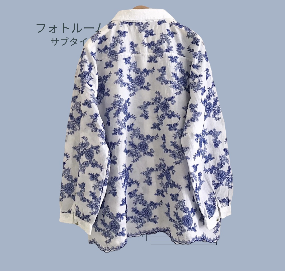 เสื้อผ้าฝ้ายลายปักแต่งปกผ้าลูกไม้