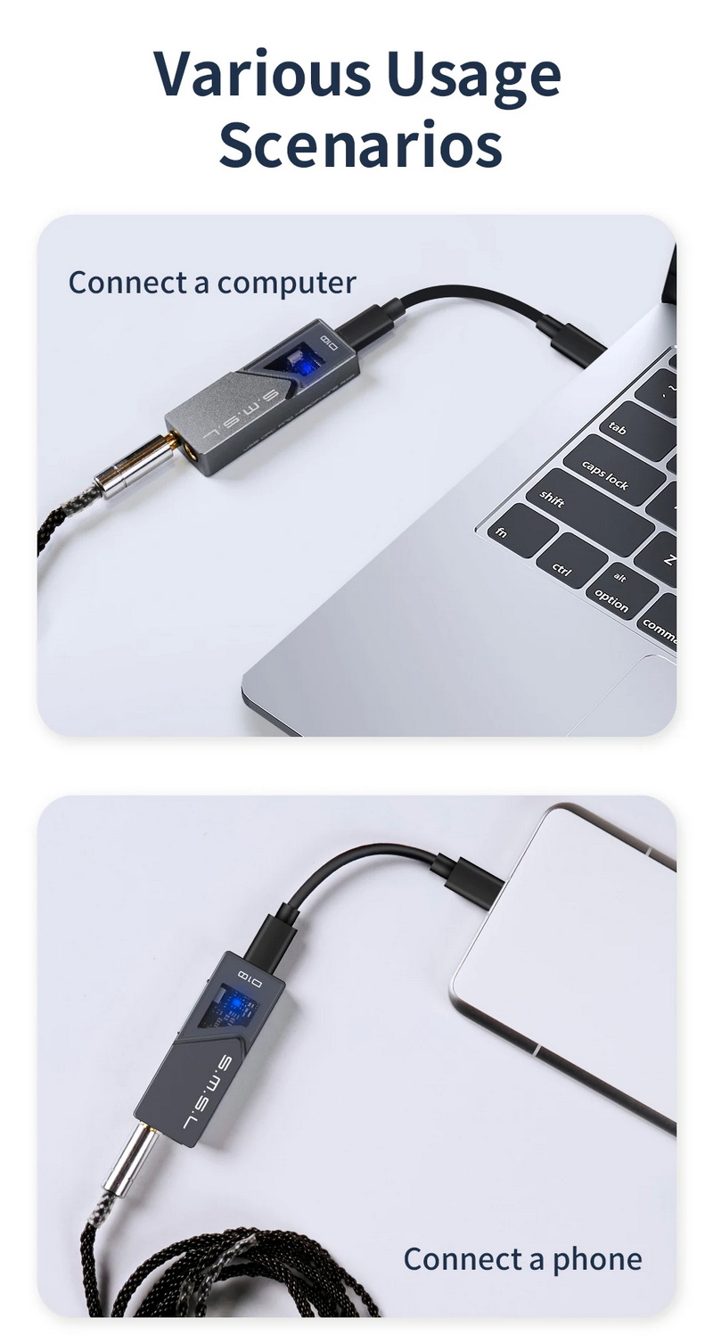 SMSL D10 DAC/AMP พกพา ชิป Cirrus Logic CS43131 x2 รองรับ PCM32bit/384kHz, DSD256 ประกันศูนย์ไทย