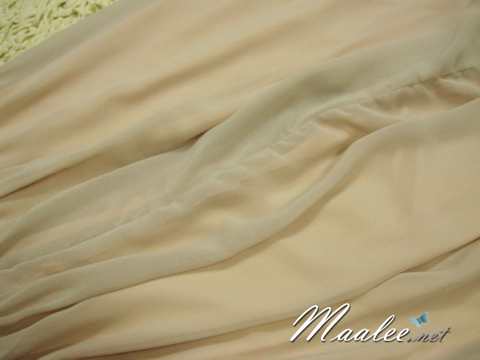 พร้อมส่ง ชุดราตรีสั้น แขนกุด สี Nude แต่งเลื่อมสีชมพู กระโปรงผ้าชีฟอง (เหลือเฉพาะไซส์ XL )