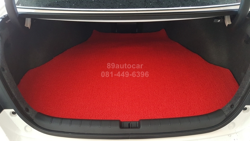 ขายพรมปูพื้นรถยนต์เข้ารูป Honda Accord 2017 ไวนิลสีแดงขอบแดง + ท้าย