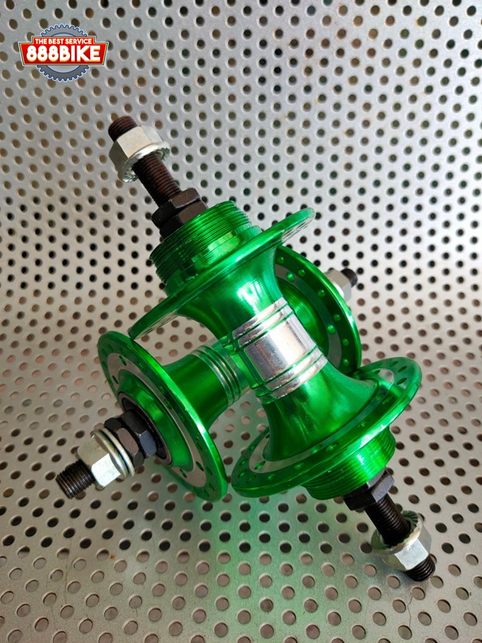 ดุมวีเบรค ดุมรถจักรยานฟิคเกียร์ 36 รู เกลียว 2ชั้น 2 ด้าน มีสีดำ แดง ส้มทอง ฟ้า เงิน(โปรดระบุสีและรูตรงหมายเหตุ)