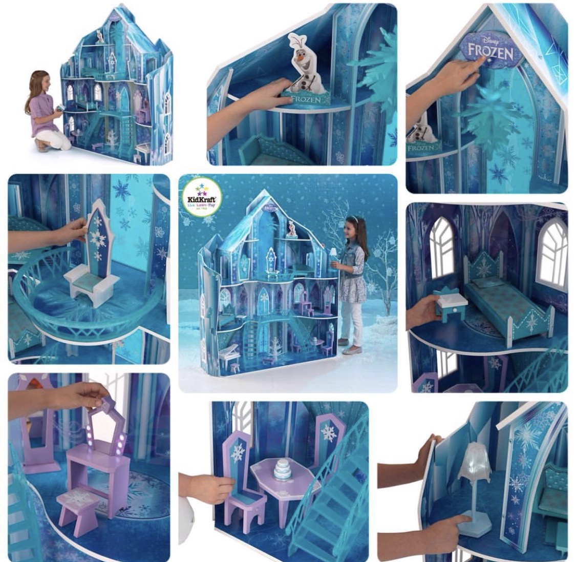 KidKraft Disney Frozen Snowflake Mansion Dollhouse ปราสาทน้ำแข็งเจ้าหญิงเอลซ่า ขนาดใหญ่มาก คะ