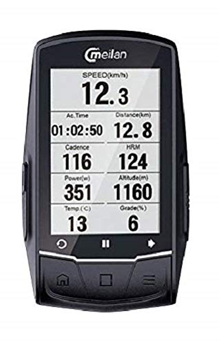 ไมล์จักรยาน Meilan M1 GPS Cycling/Bike Computer Navigation Speedometer, Heart Rate and Power Compatible เมนูภาษาไทย