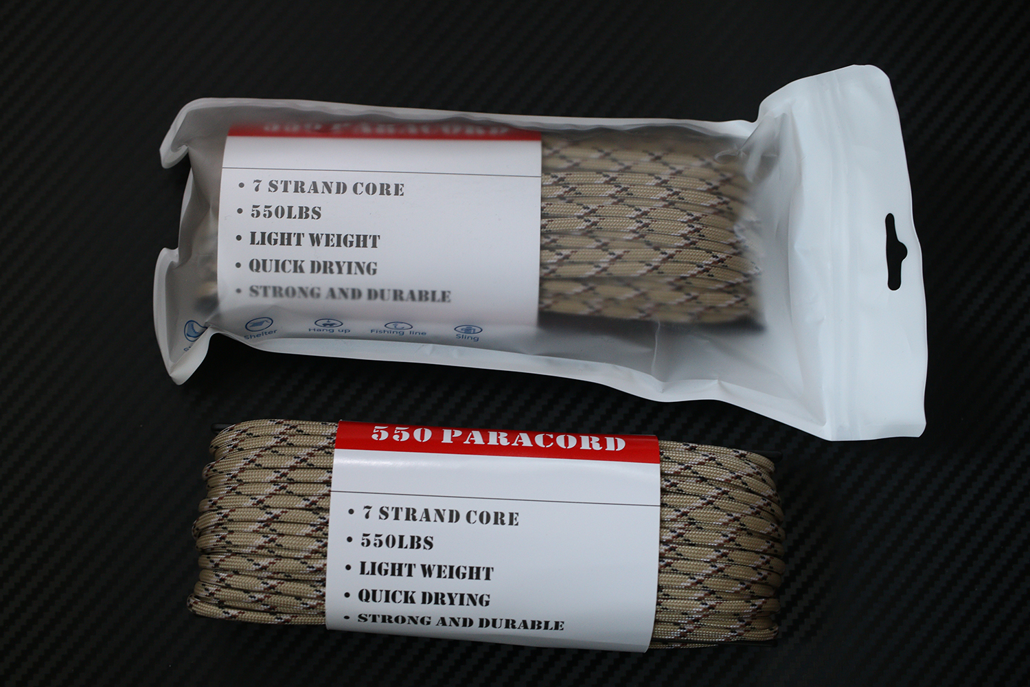 เชือกพาราคอร์ด PARACORD 550 คุณภาพสูง # DESERT CAMO ใช้ได้งานได้เอนกประสงค์