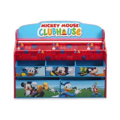 Delta Children Disney Mickey Mouse Deluxe Book & Toy Organizer (แบบใหม่ล่าสุด) ชั้นเก็บของ ชั้นวางหนังสือ ไซส์ใหญ่