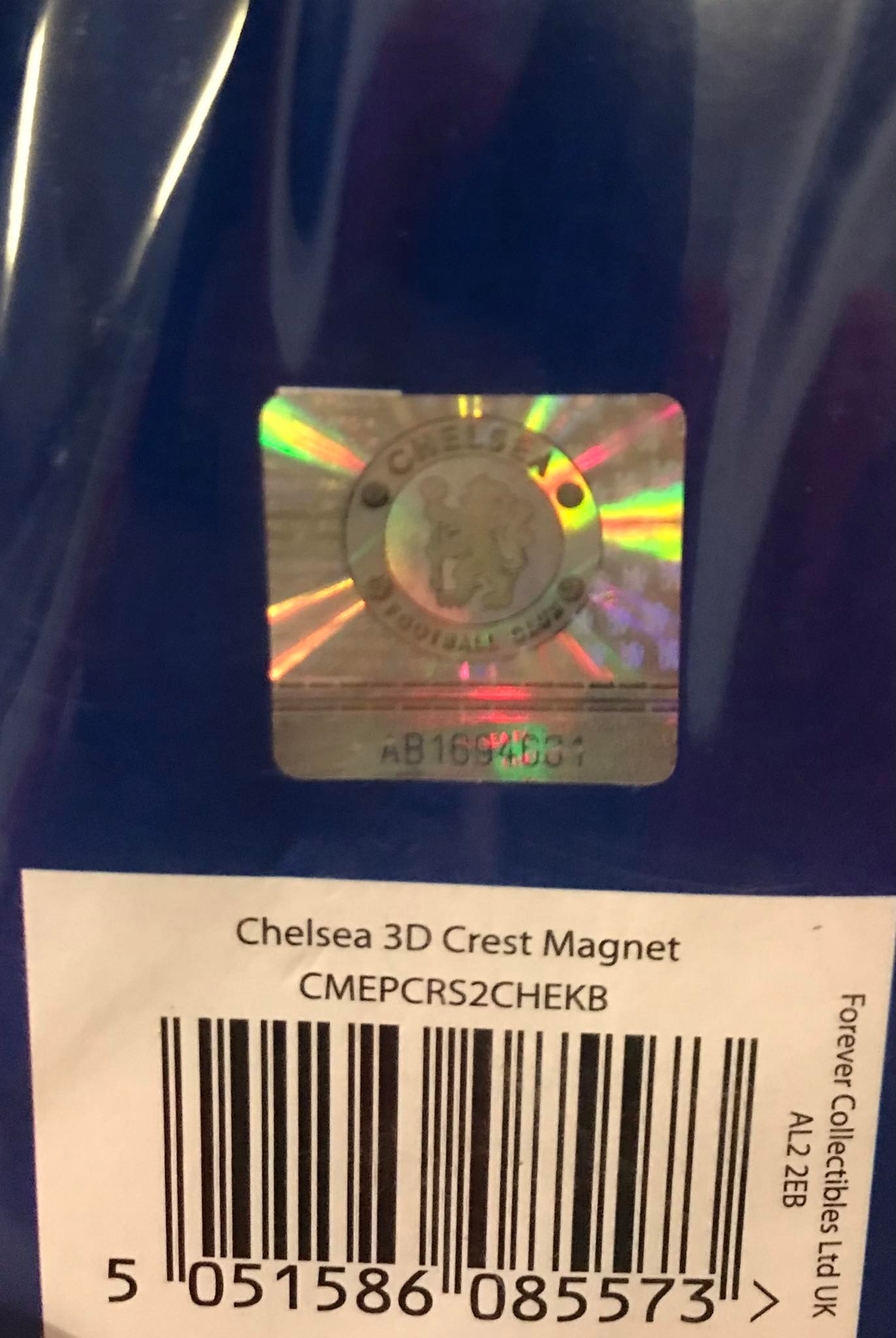 แม่เหล็กติดตู้เย็น ฟุตบอล สโมสรเชลซี - ตราสโมสร CFC ใหม่ / CHELSEA Football Club Magnet - CFC Logo NEW