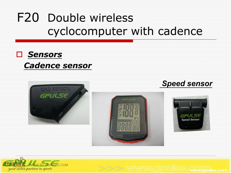 ไมล์จักรยาน G.PULSE WIRELESS CYCLOCOMPUTER WITH CADENCE 20 ฟังชั่น