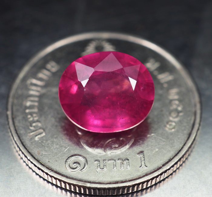 พลอยทับทิม (Ruby) 3.45 กะรัตสีสวย