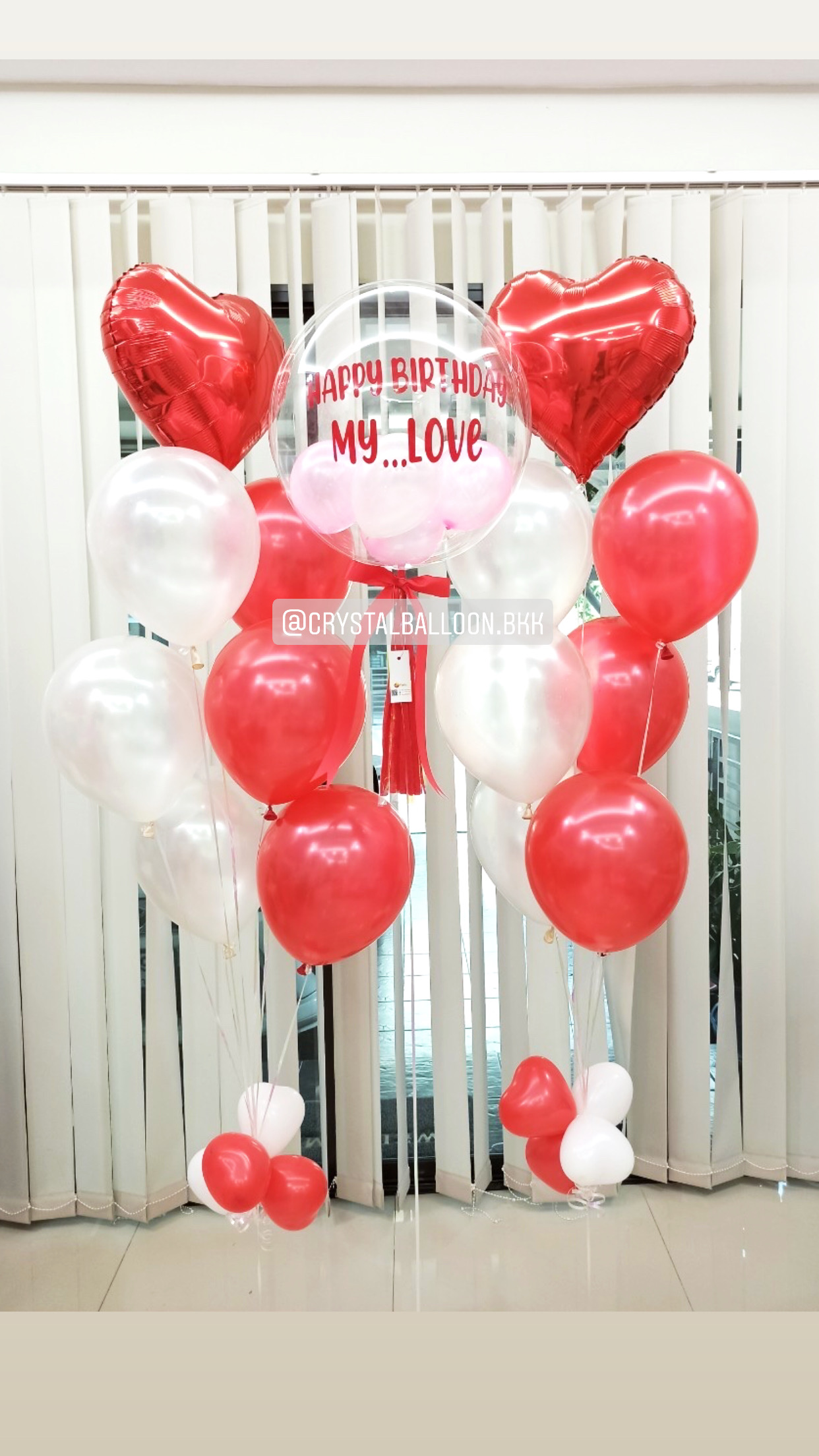 ลูกโป่ง วันเกิด Bubble USA ขนาด 24" พร้อม ช่อลูกโป่งฟอยล์หัวใจ ขนาด 18" 2 ช่อ พร้อมตกเเต่ง สามารถเปลี่ยนสีลูกโป่ง/เปลี่ยนข้อความได้