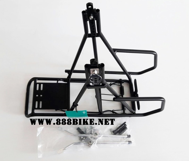 Vincita ตะแกรงหลังจักรยาน TOUR DISC สำหรับรถดิสเบรค สีดำ (C025) - สำหรับล้อ 26 นิ้ว ตะแกรงท้าย รับน้ำหนักได้ถึง 25 KG สำหรับล้อ 24-28 นิ้ว