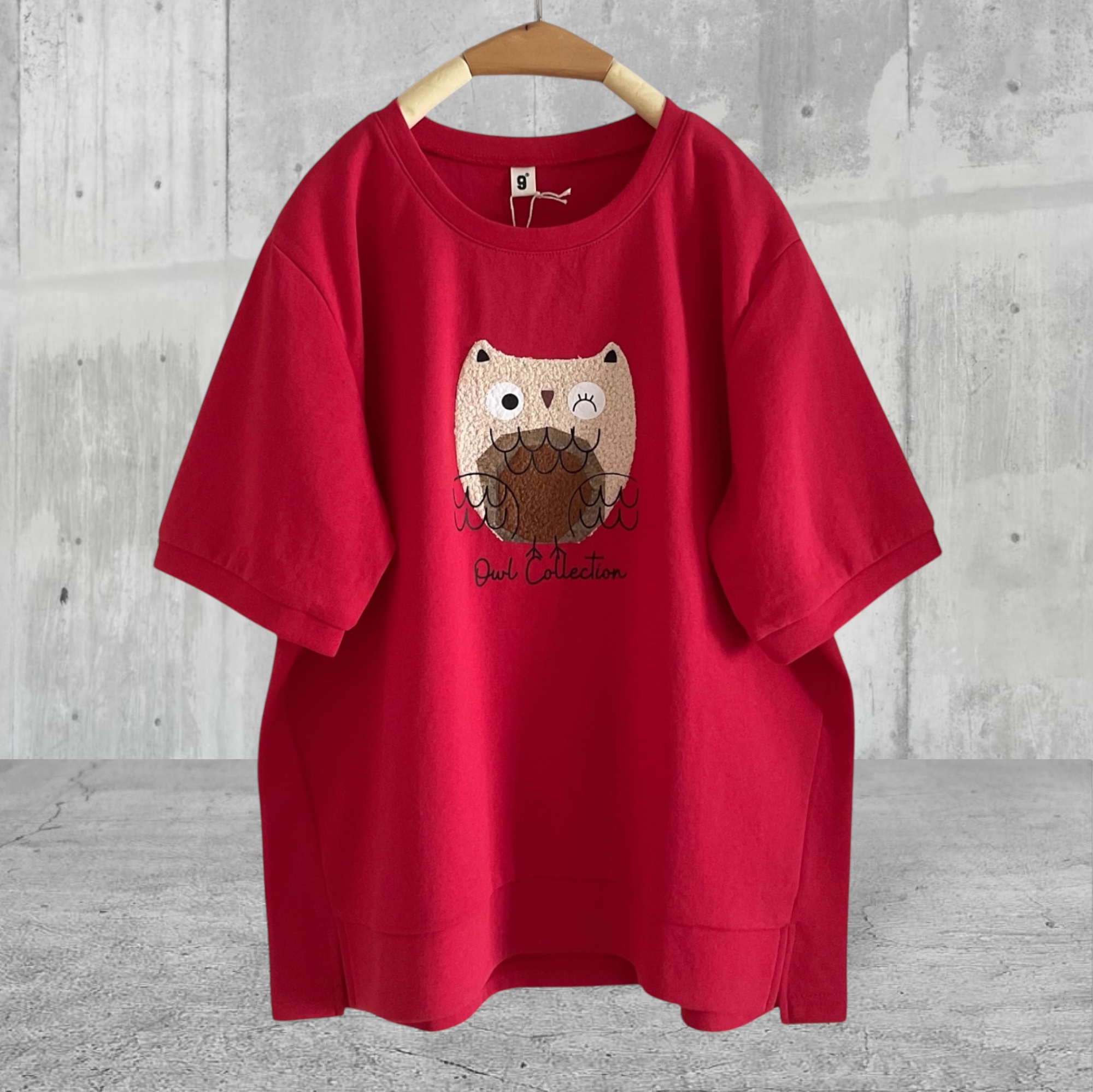 เสื้อยืดลายปักนกฮูก 9am