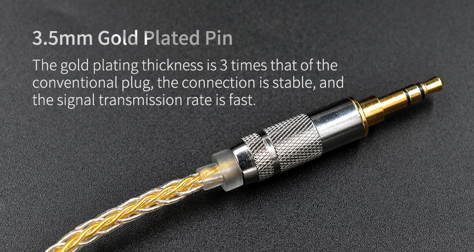 ขายสาย KZ Goldsilver cable สายถักชุบเงิน+ทอง 200 แกนรุ่นใหม่ล่าสุด