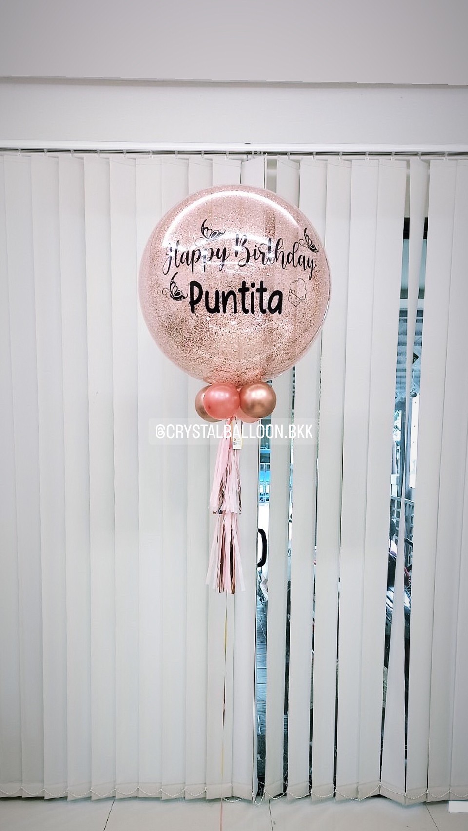 ลูกโป่ง วันเกิด Bubble ขนาด 24" พร้อมตกแต่ง สามารถเปลี่ยนสีลูกโป่ง/เปลี่ยนข้อความ/เปลี่ยนขนาดได้