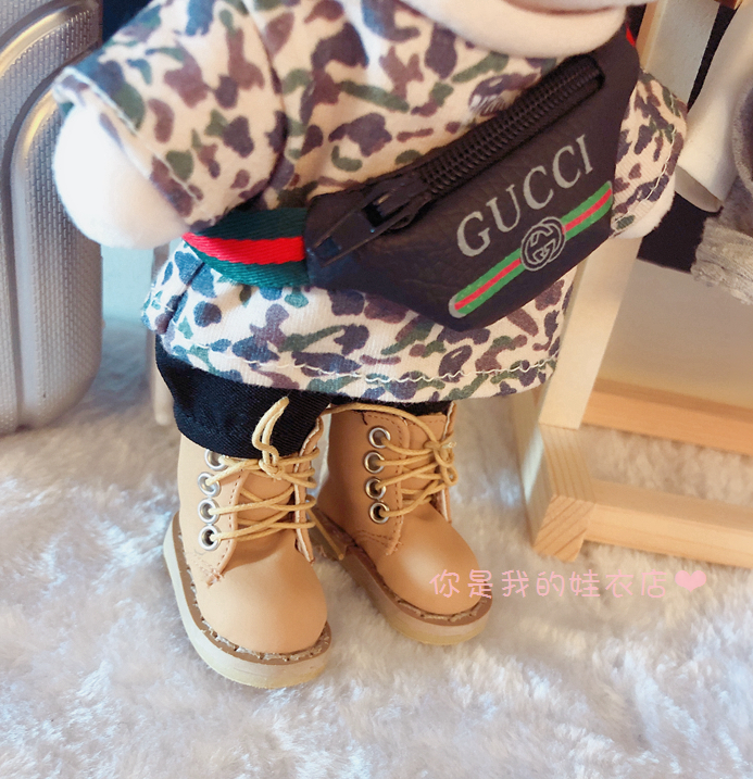 รองเท้าบูทหนัง สำหรับตุ๊กตา 20 cm.