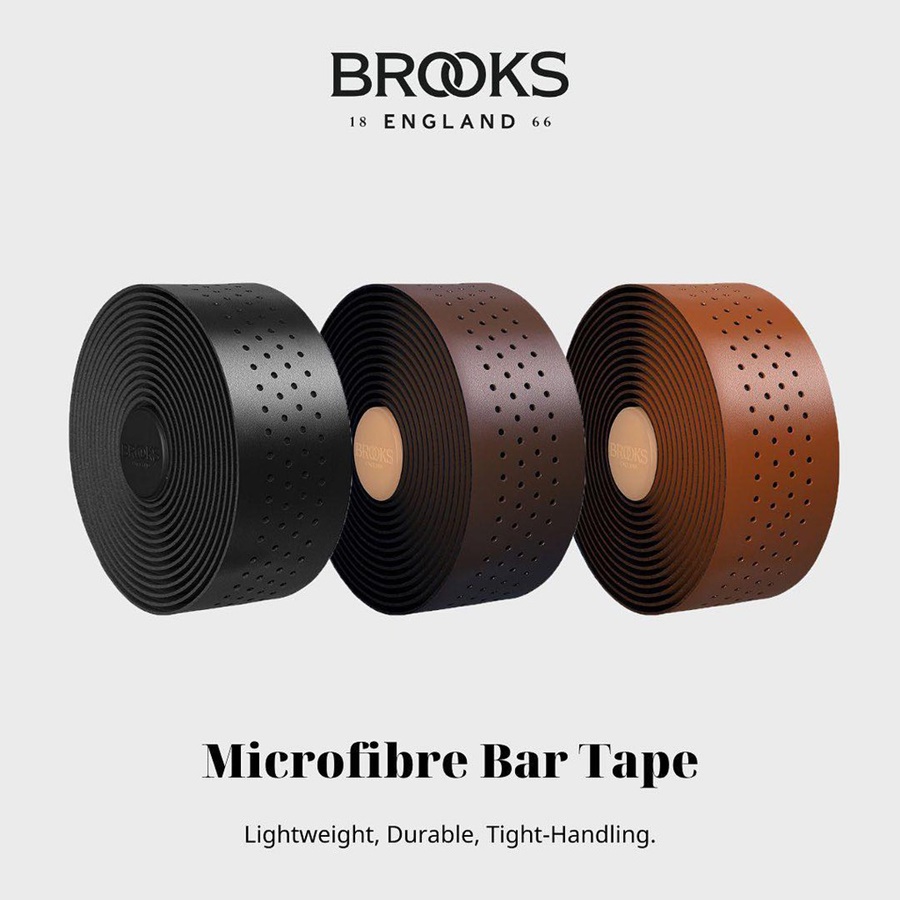 ผ้าพันแฮนด์ Brooks England Microfiber Bar tape รุ่นใหม่ คลาสสิค เบา ทนทาน ไมโครไฟเบอร์