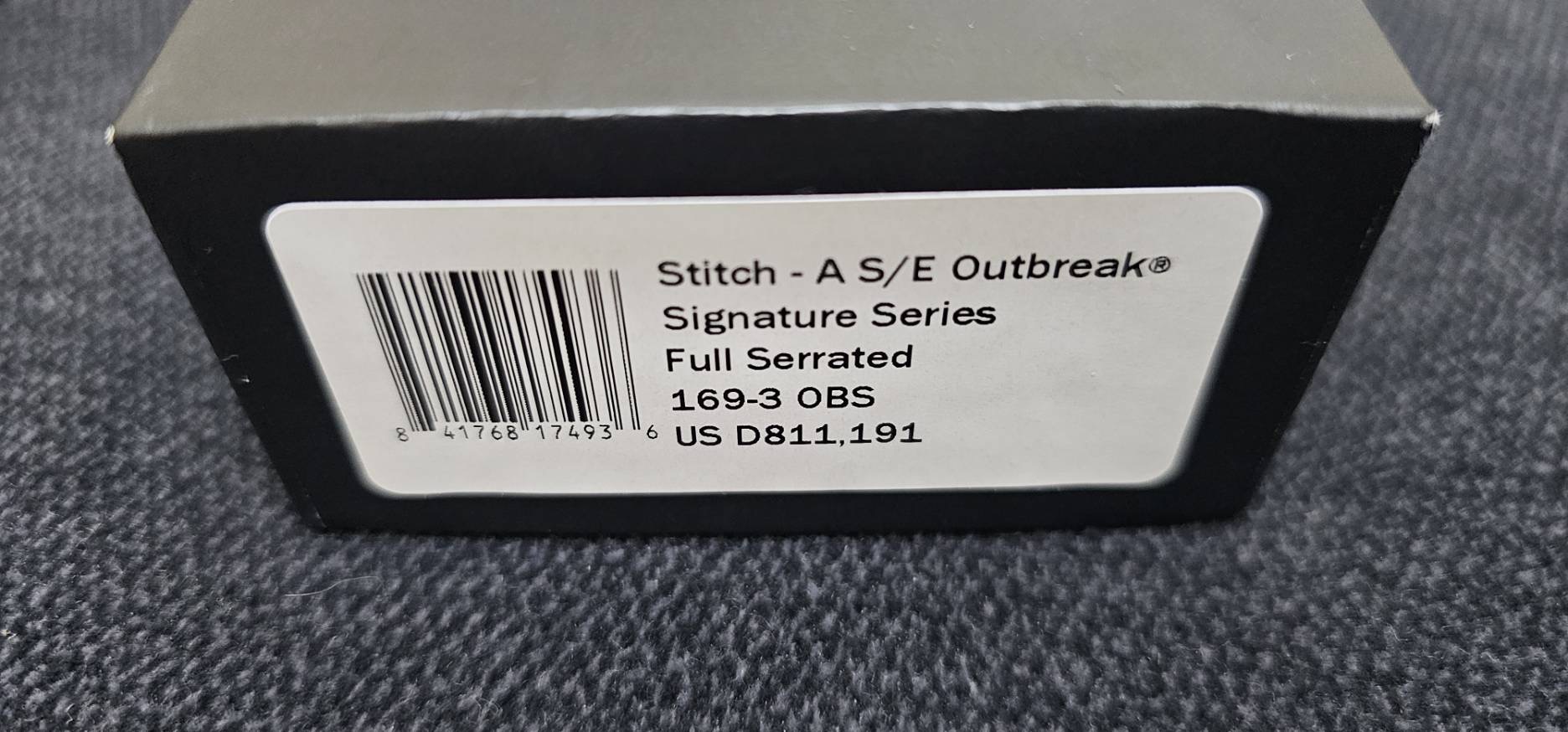 Microtech Borka Stitch Auto Full Serrated Outbreak 169-3OBS