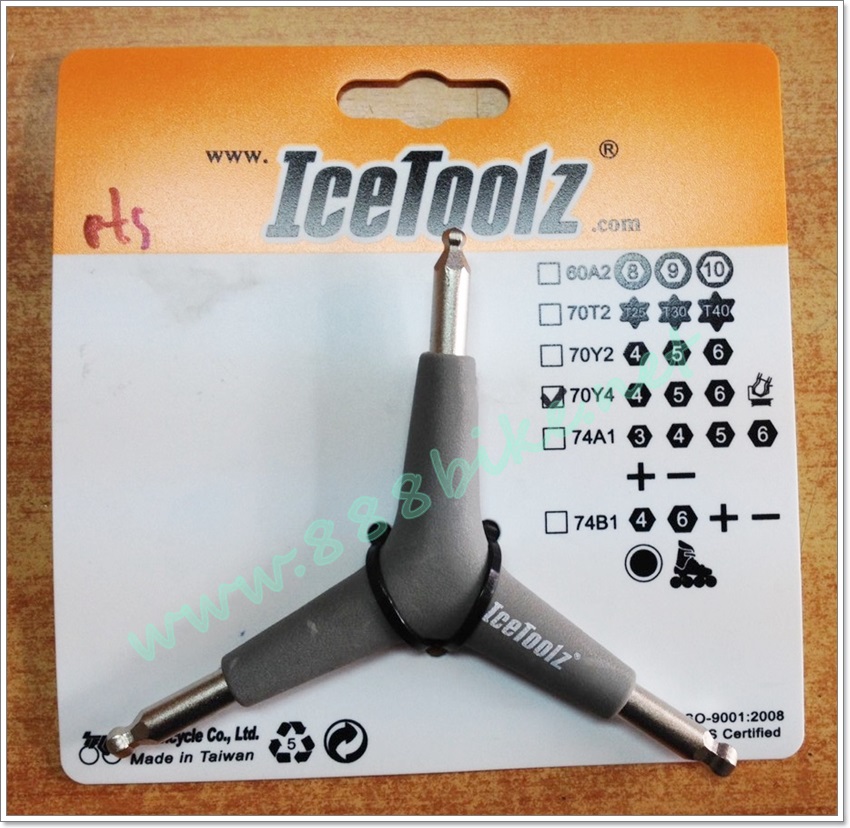 เครื่องมือหกเหลี่ยม 3 ทาง icetoolz 70Y4 Y type Wrench Round Head 4 5 6mm