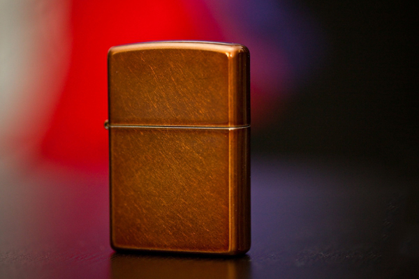 ไฟแช็ค Zippo แท้ ลายสีทองแดงขีดข่วน "Toffee Finish Lighter" #21184 แท้นำเข้า 100%