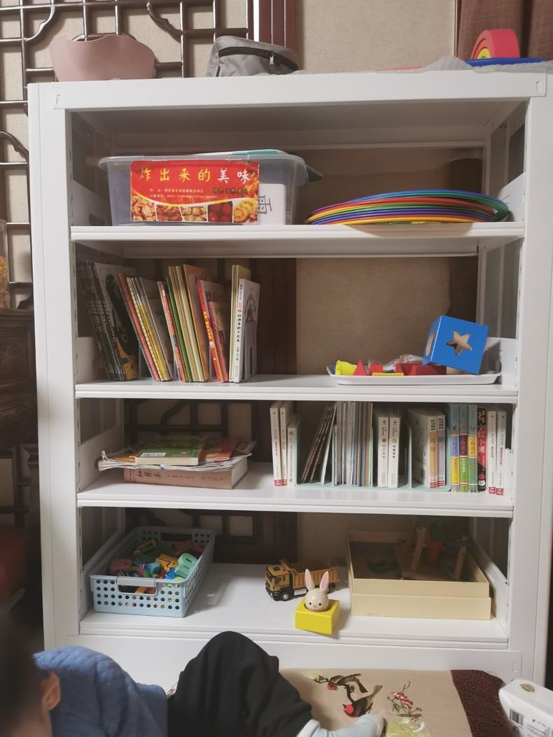 ชั้นวางหนังสือเหล็ก 4 ชั้น : ขนาด ส120cm x ก100cm x ล30 ซม.