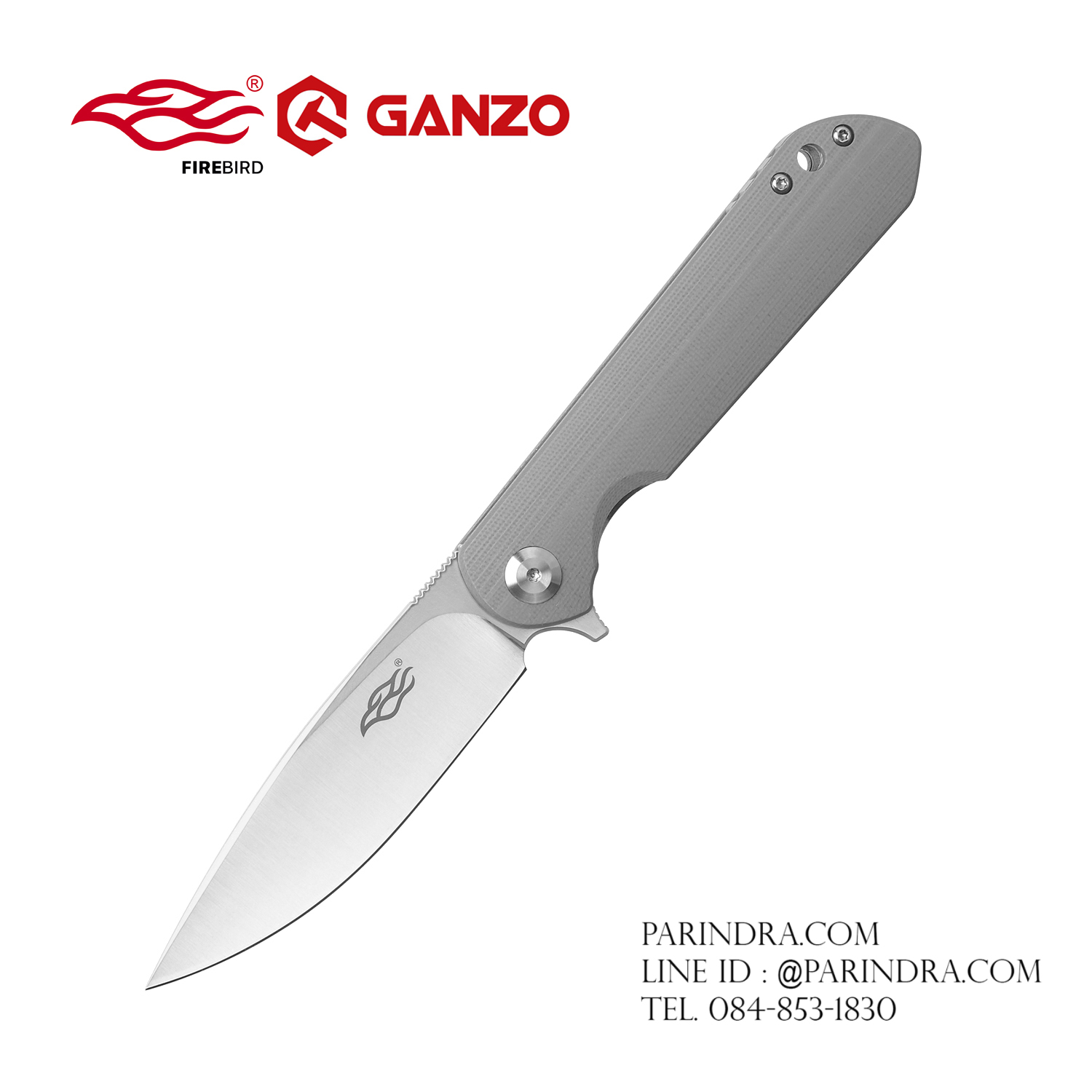 มีดพับ Ganzo กานโซ่ รุ่น FH41-CG / D2 Steel / ด้ามสีเทาคลาสสิก ของแท้ 100%