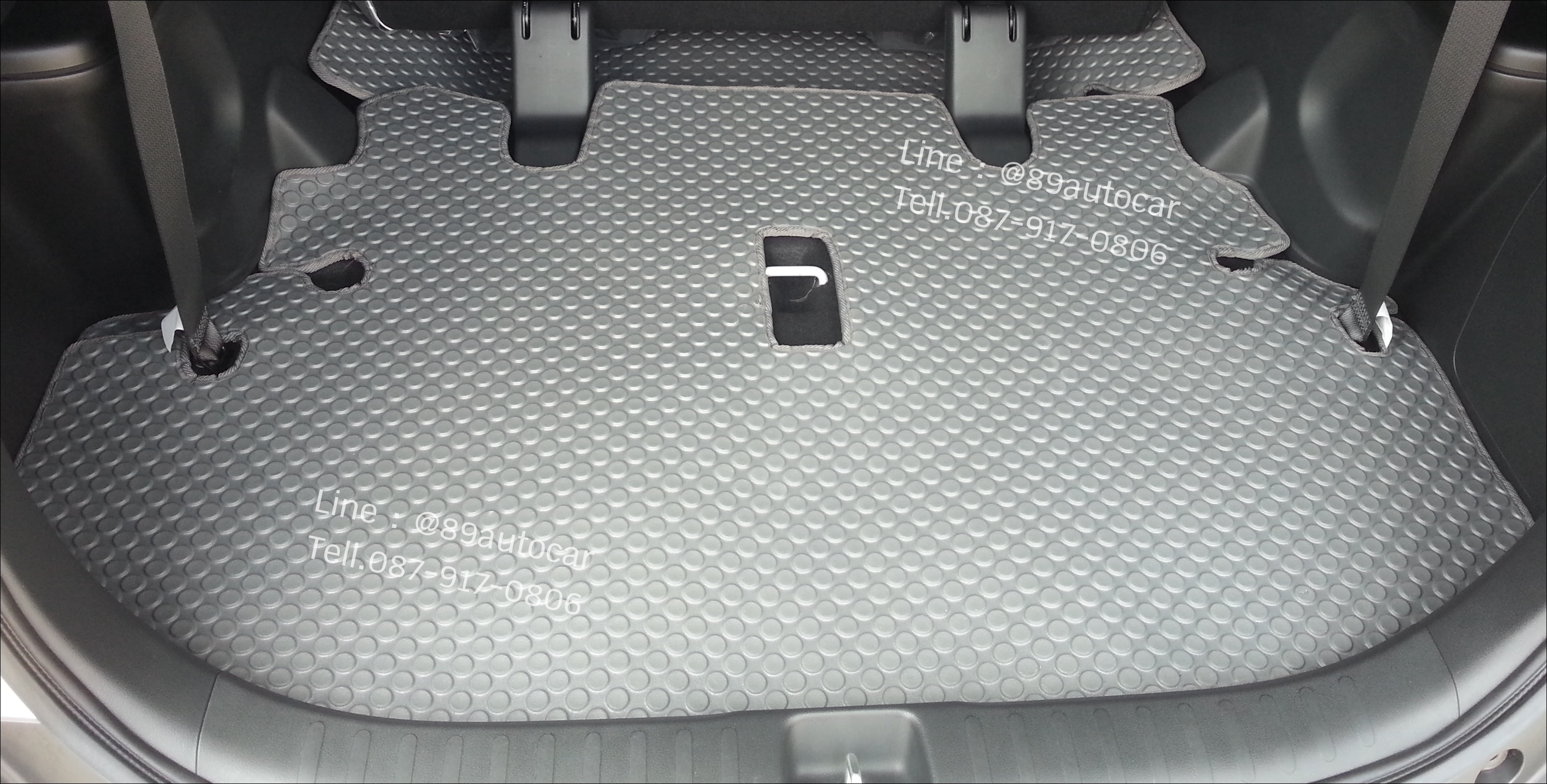 โรงงานพรมรถยนต์ Honda Mobilio ลายกระดุมสีเทาขอบเทา