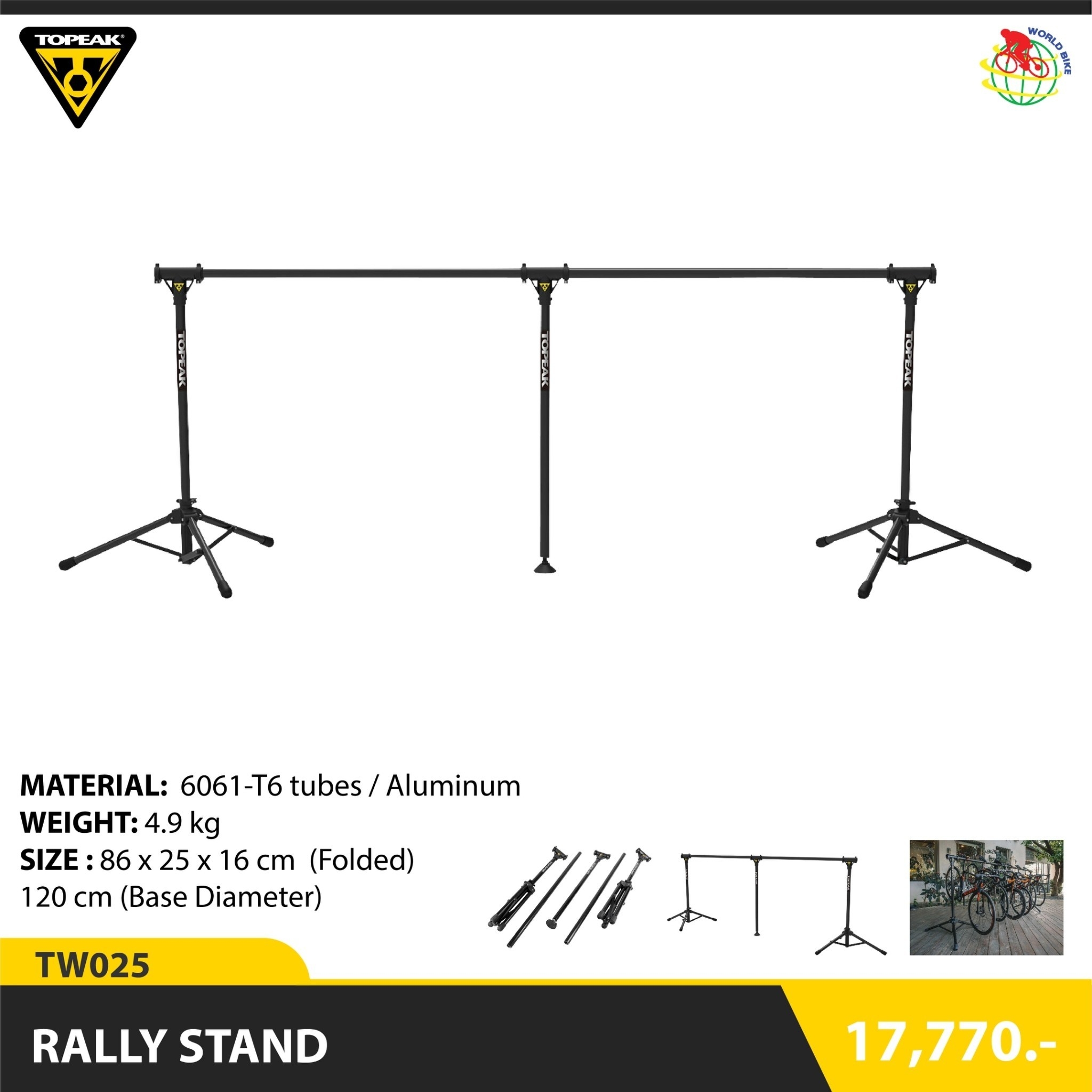 TOPEAK RALLY STAND multi-bike rack for races, ART NO: TW025