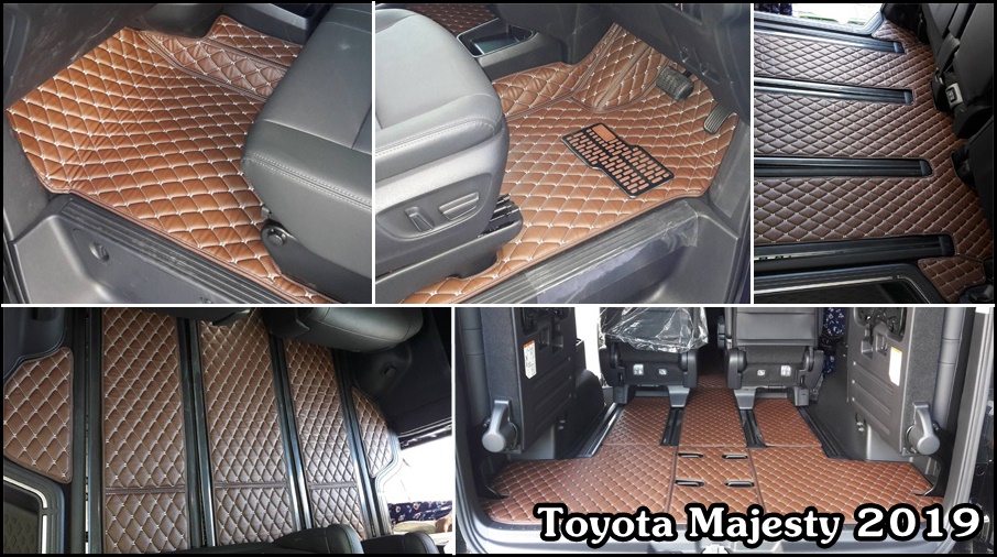 พรม6ดี ปูพื้นรถตู้ Toyota Majesty 2019-2020 เข้ารูป เต็มคัน
