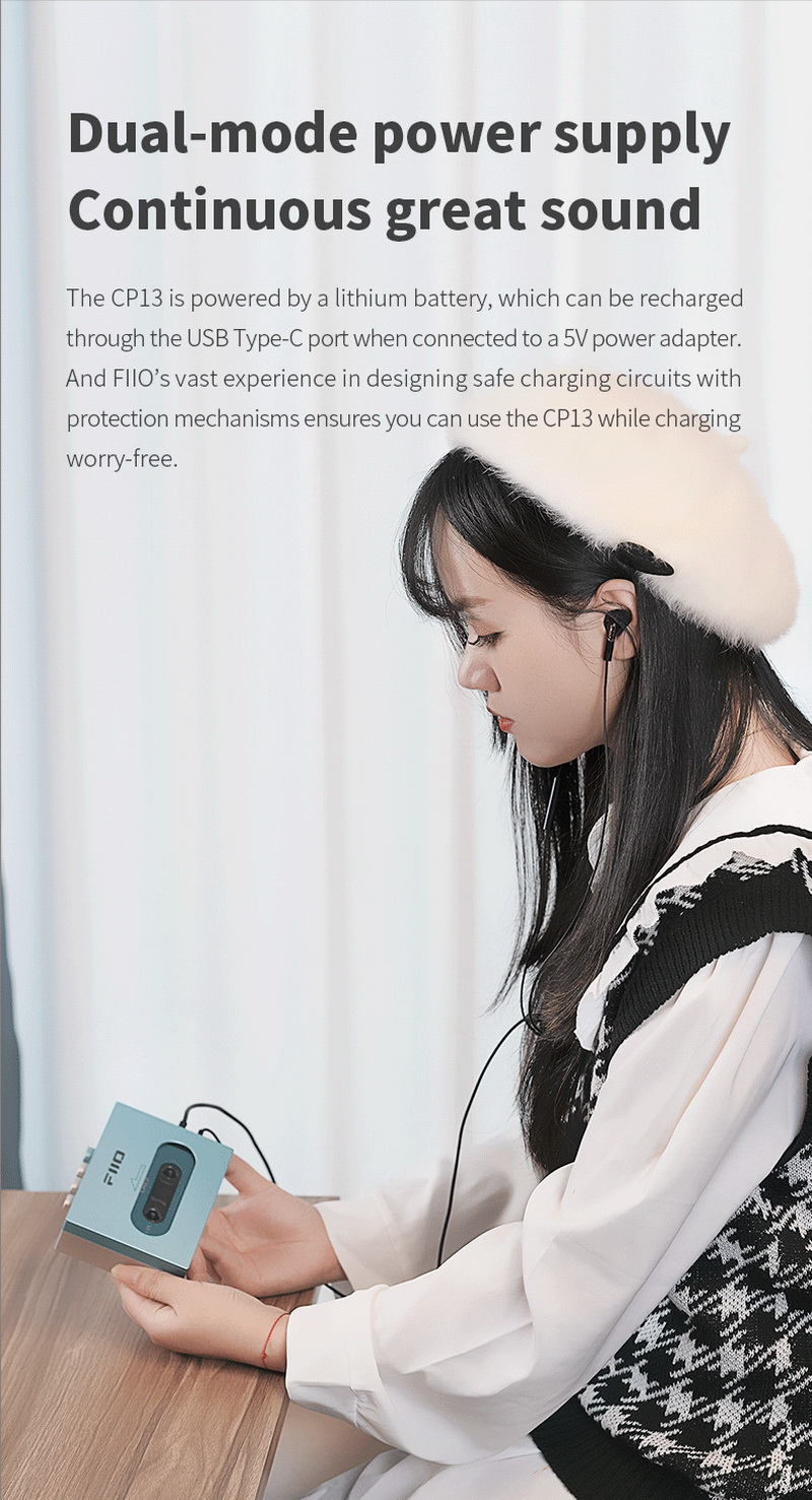 FiiO CP13 เครื่องเล่นเทปคาสเซ็ทพกพาสไตล์ RETRO (ซาวด์อะเบาท์) คุณภาพสูง