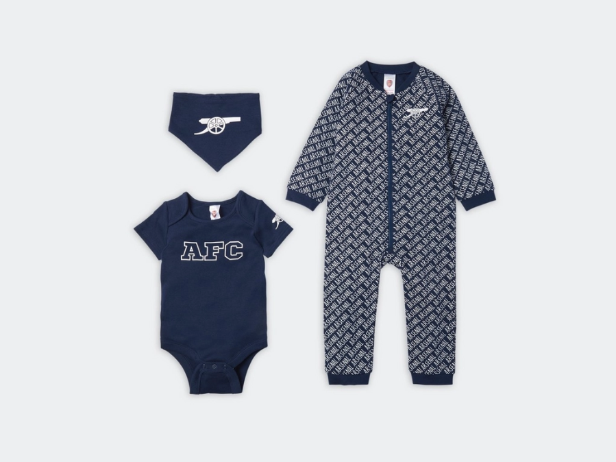 เสื้อเด็กอาร์เซนอล Baby Printed Zip Sleepsuit ของแท้