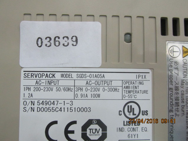 SGDS-01A05A SERVOPACK “ YASKAWA ”