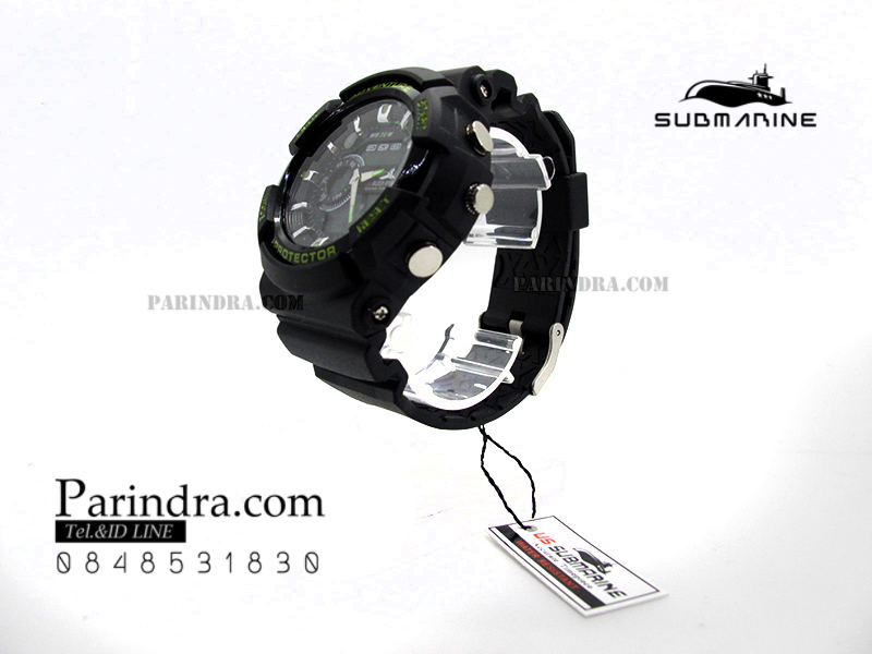 US submarine Protector รุ่น TP3147M สีดำตัดเขียว พื้นหลังเทา