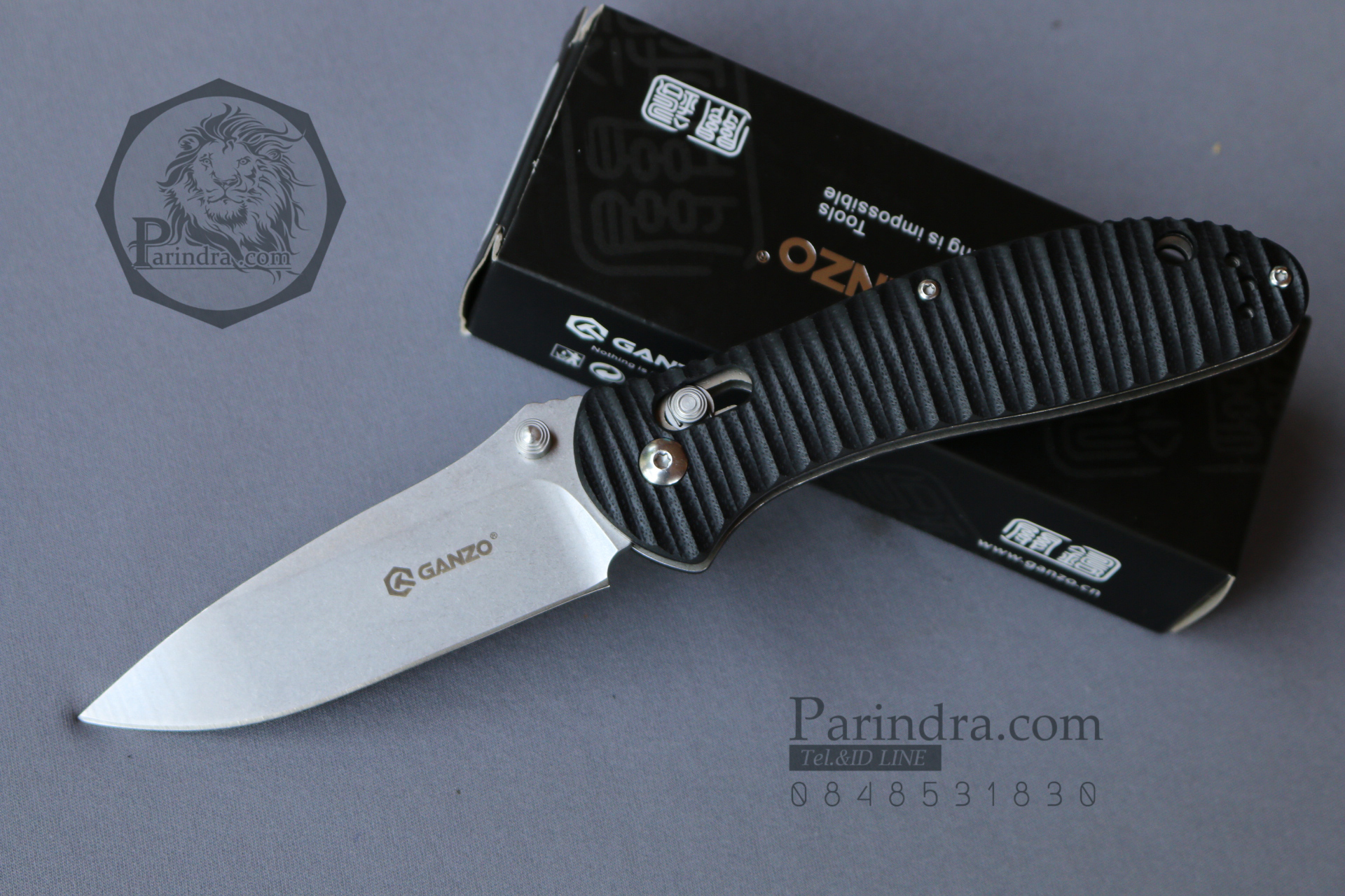 มีดพับ Ganzo กานโซ่ รุ่น G7392P-BK สีดำสนิท ของแท้ 100%