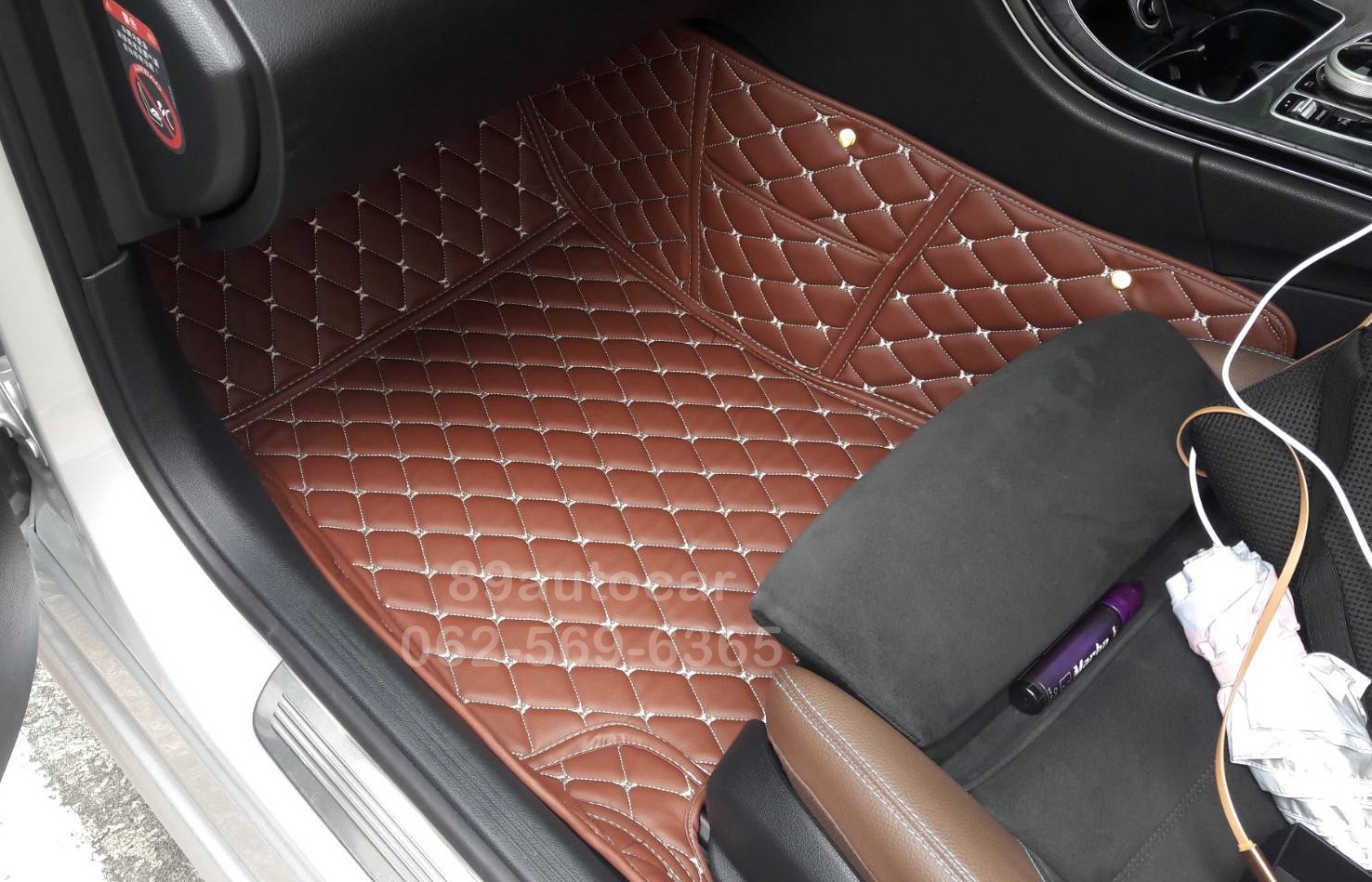 พรมรถยนต์ Benz C200 W205 Coupe ปูพรมหกดี สีกาแฟ เต็มคัน