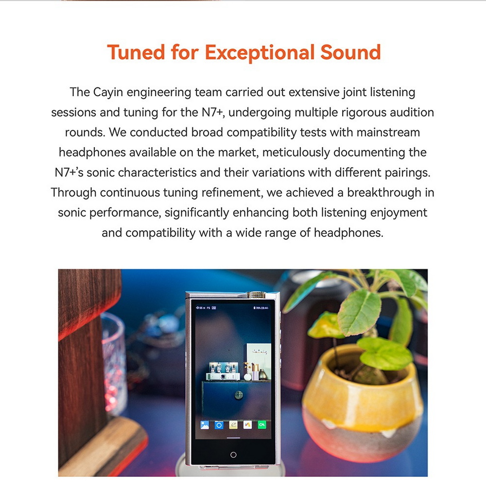 Cayin N7+ DAP เครื่องเล่นพกพา Android ระบบ DAC แบบ 1-Bit รองรับ MQA ประกันศูนย์ไทย