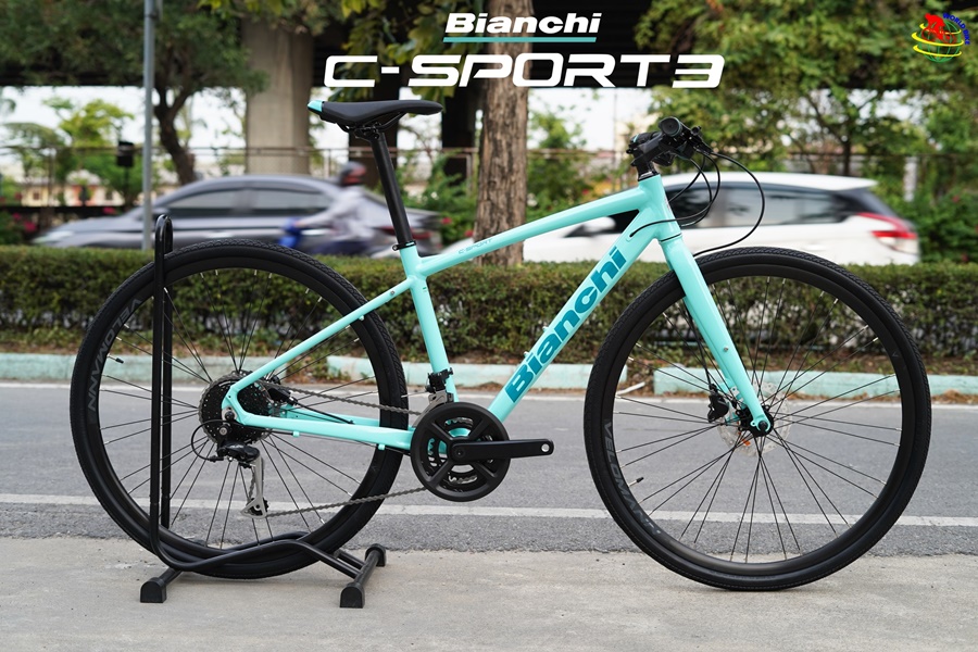 จักรยานไฮบริด BIANCHI C-SPORT 3 ALU DISC CAMALEONTE HYBRID Shimano Alivio 2X9 สปีด 700C