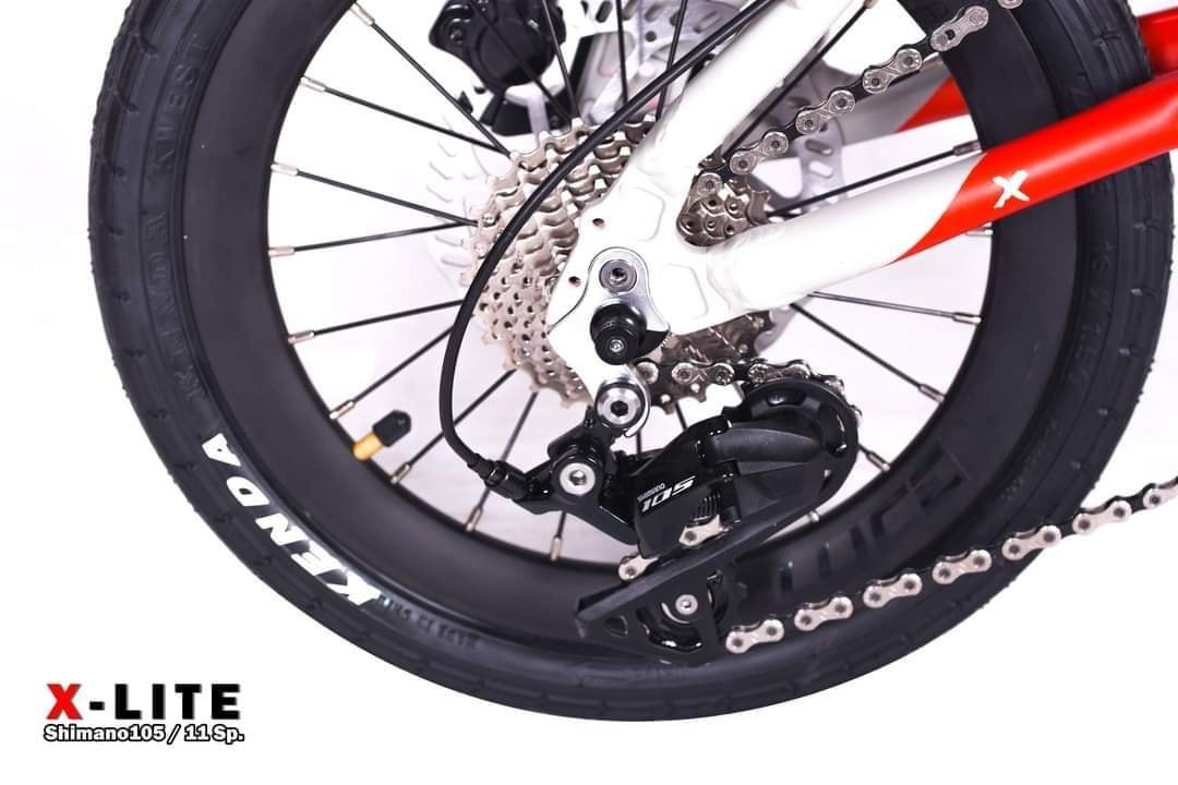 จักรยานพับได้ BACKER X-LITE 16 เฟรมอลู วงล้อ 16 นิ้ว เกียร์ชิมาโน่ 105 mix