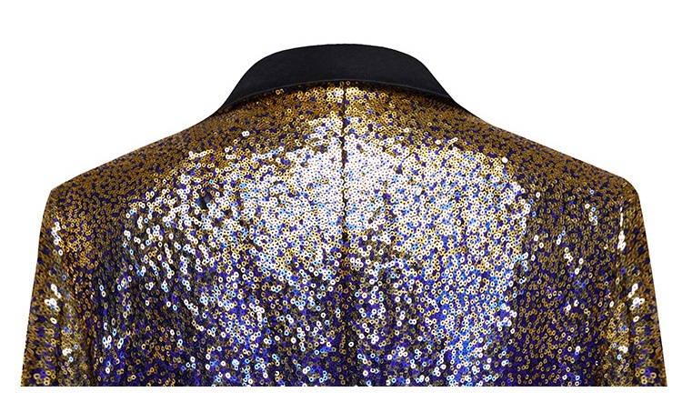 พร้อมเช่า เสื้อสูทชาย สูทแฟชั่น สูทกลิตเตอร์ ไล่สี สีชมพูทอง