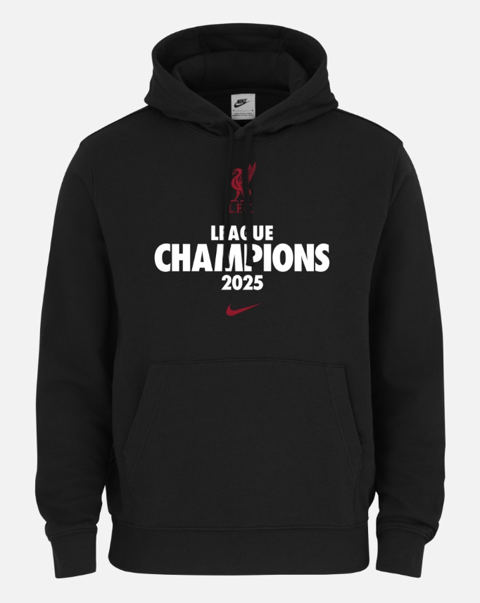 เสื้อฮู้ดลิเวอร์พูลแชมป์พรีเมียร์ลีก Nike 24/25 League Winners สีดำของแท้